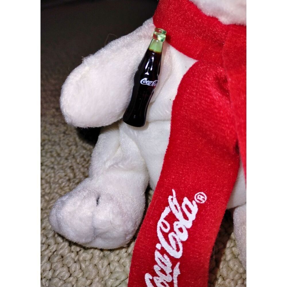 1998 Collectible Coca Cola Bean Bag Plush Polar Bear (NWT) - Picture 3 of 9
